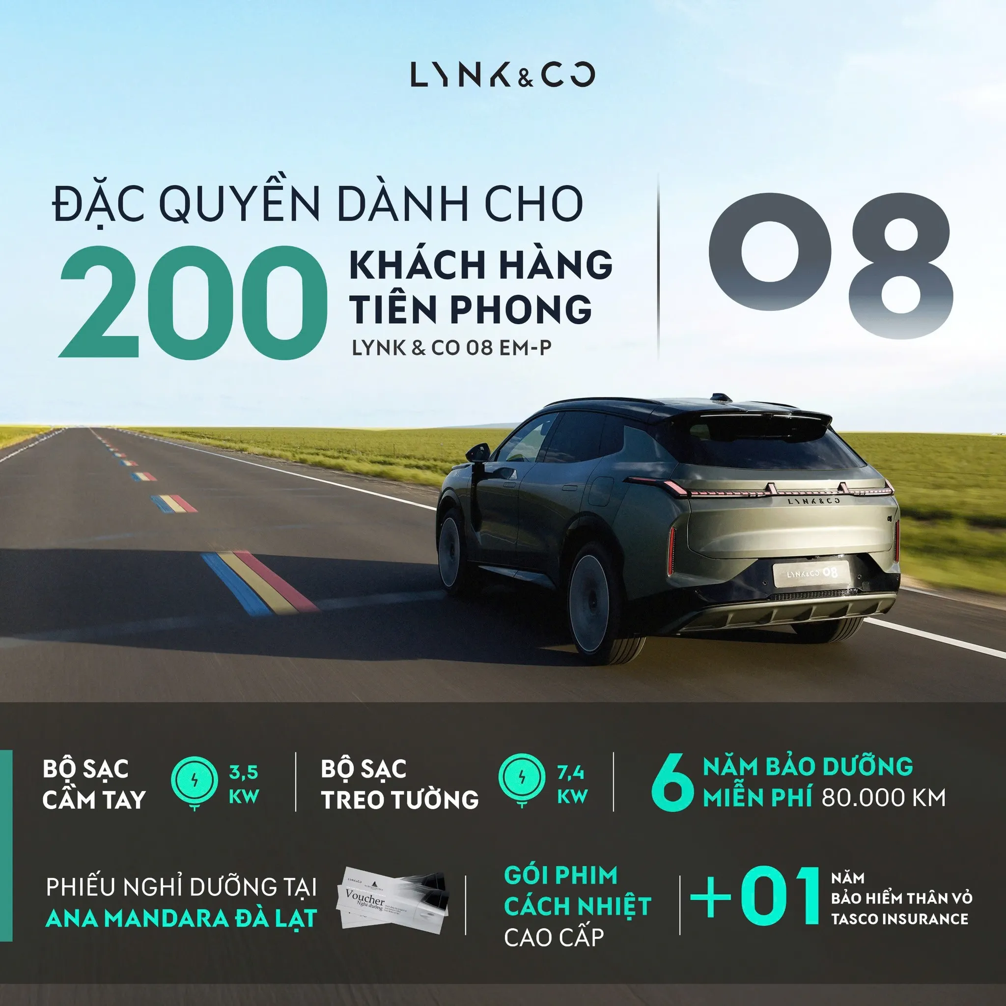 KHỞI ĐẦU NHỮNG DẤU ẤN RIÊNG - ĐẶC QUYỀN DÀNH CHO CHỦ NHÂN LYNK & CO 08 EM-P